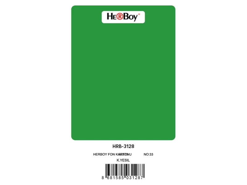 HERBOY HRB3128 FON KARTONU 50x70 KOYU YEŞİL 160 GR NO:33 100 LÜ HERBOY HRB3128 FON KARTONU 50x70 KOYU YEŞİL 160 GR NO:33 100 LÜ