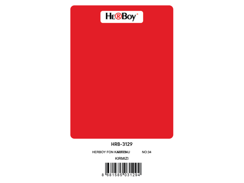 HERBOY HRB3129 FON KARTONU 50x70 KIRMIZI 160 GR NO:34 100 LÜ HERBOY HRB3129 FON KARTONU 50x70 KIRMIZI 160 GR NO:34 100 LÜ