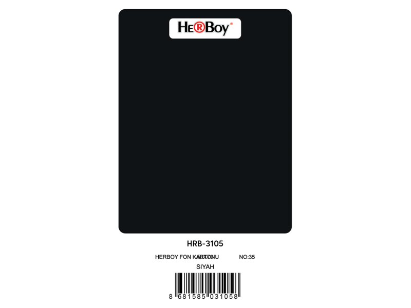 HERBOY HRB3105 FON KARTONU 50x70 SİYAH 160 GR NO:35 100 LÜ HERBOY HRB3105 FON KARTONU 50x70 SİYAH 160 GR NO:35 100 LÜ