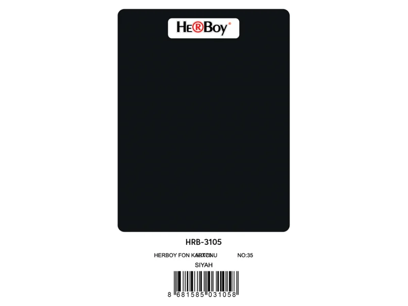 HERBOY HRB3105 FON KARTONU 50x70 SİYAH 160 GR NO:35 100 LÜ HERBOY HRB3105 FON KARTONU 50x70 SİYAH 160 GR NO:35 100 LÜ