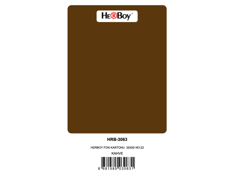 HERBOY FON KARTONU 35X50 NO:22 KAHVE 100 LÜ HRB-3063 HERBOY FON KARTONU 35X50 NO:22 KAHVE 100 LÜ HRB-3063