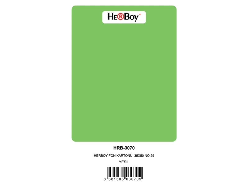 HERBOY FON KARTONU 35X50 NO:29 YEŞİL 100 LÜ HRB-3070 HERBOY FON KARTONU 35X50 NO:29 YEŞİL 100 LÜ HRB-3070