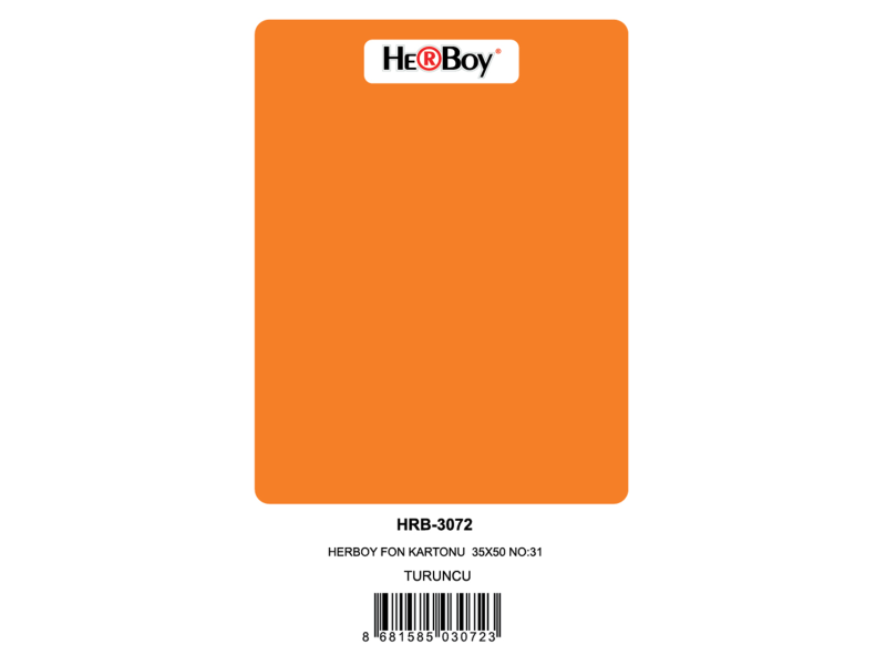 HERBOY FON KARTONU 35X50 NO:31 TURUNCU 100 LÜ HRB-3072 HERBOY FON KARTONU 35X50 NO:31 TURUNCU 100 LÜ HRB-3072