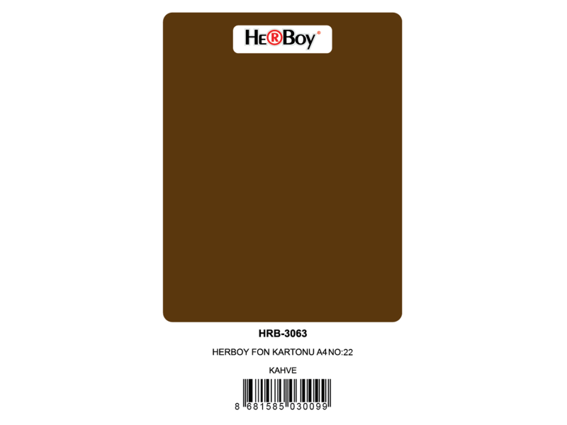 HERBOY FON KARTONU A4 KAHVE 160 GR NO:22 100 LÜ HRB3009 HERBOY FON KARTONU A4 KAHVE 160 GR NO:22 100 LÜ HRB3009