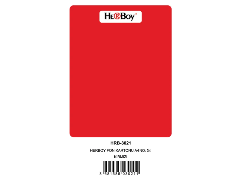 HERBOY FON KARTONU A4 KIRMIZI 160 GR NO:34 100 LÜ HRB3021 HERBOY FON KARTONU A4 KIRMIZI 160 GR NO:34 100 LÜ HRB3021