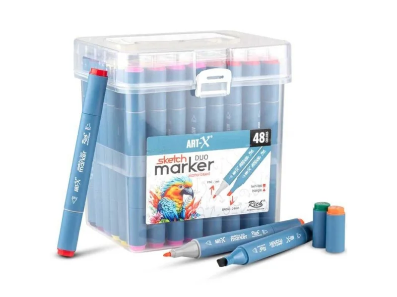 RICH ART-X SKETCH MARKER DUO ÇİFT UÇLU KALEM 48 Lİ KLM-18049 RICH ART-X SKETCH MARKER DUO ÇİFT UÇLU KALEM 48 Lİ KLM-18049
