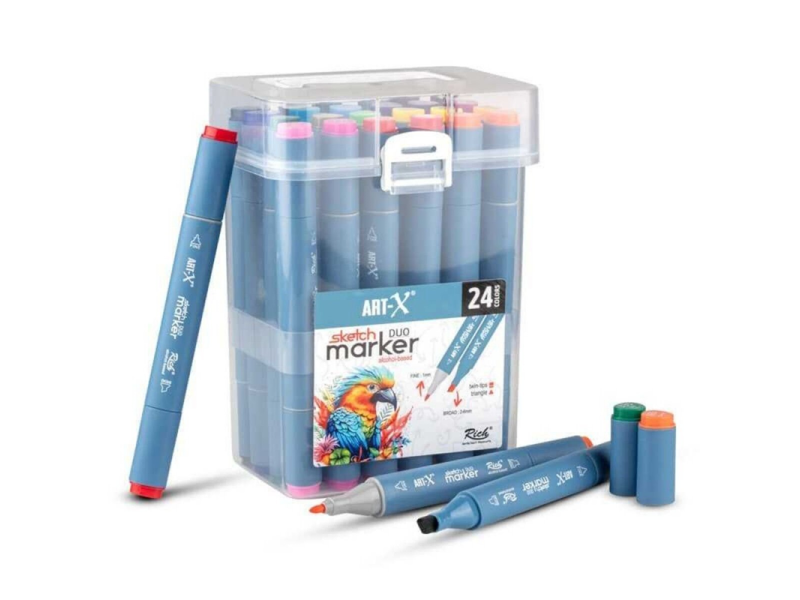 RICH ART-X SKETCH MARKER DUO ÇİFT UÇLU KALEM 24 LÜ KLM-18047 RICH ART-X SKETCH MARKER DUO ÇİFT UÇLU KALEM 24 LÜ KLM-18047