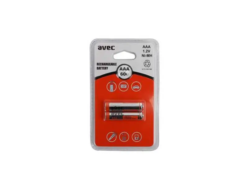 Avec 600 Mah İnce Pil 2'li Avec 600 Mah İnce Pil 2'li