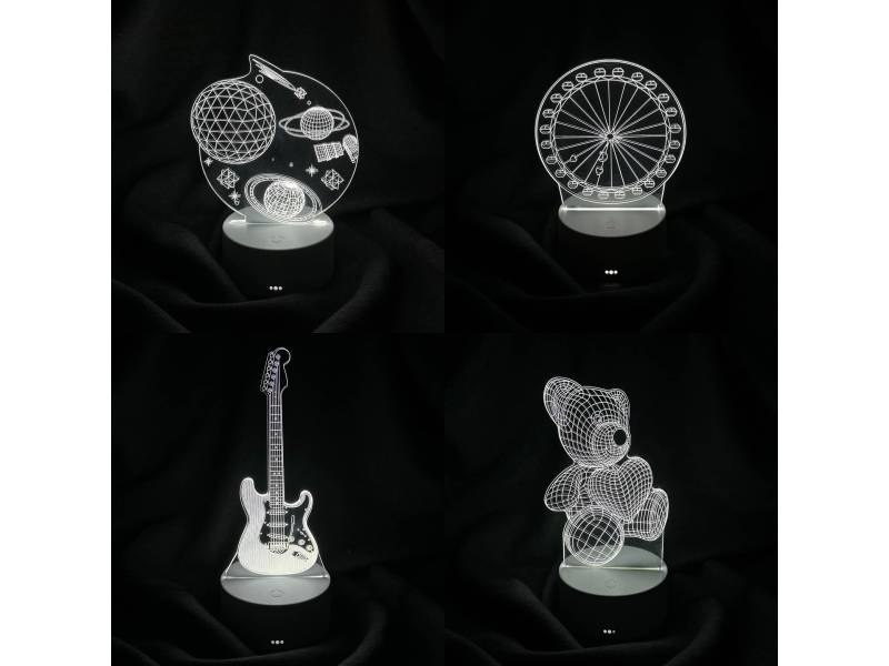 AVEC AV-333 3D PİLLİ + USB'Lİ MASA LAMBASI