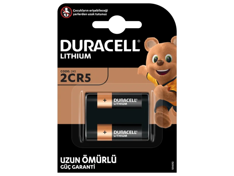 Duracell 2CR5/DL245 6V Lıthıum Pil 1'li Duracell 2CR5/DL245 6V Lıthıum Pil 1'li