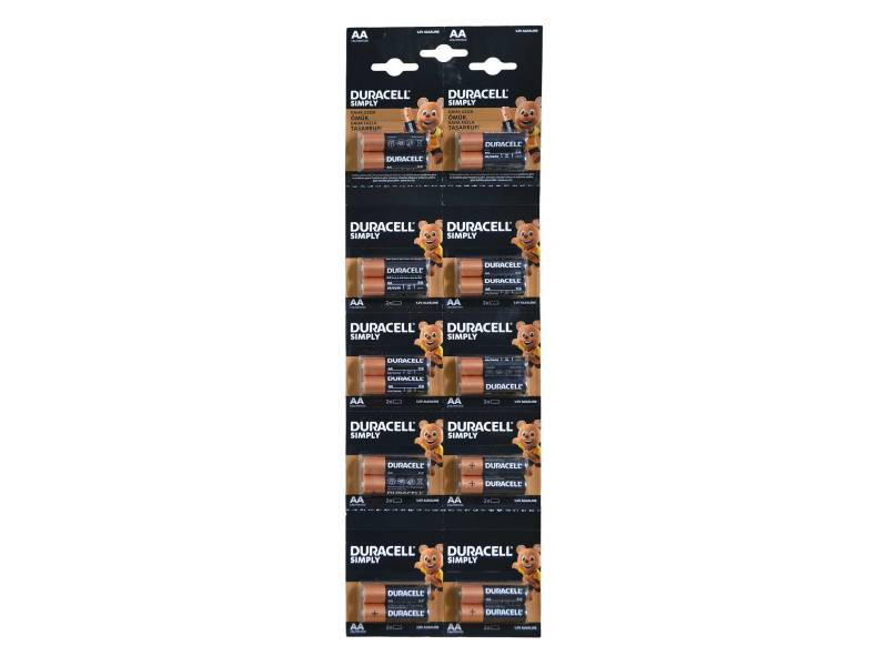 DURACELL AA KARTELA PİL 20Lİ