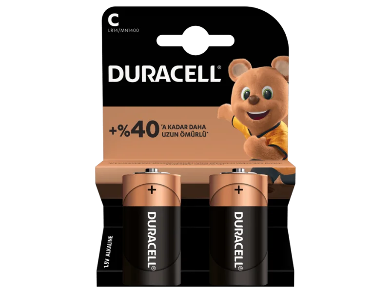 Duracell C Orta Pil 2'li Duracell C Orta Pil 2'li