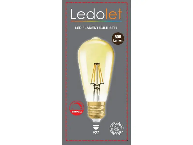 LEDOLET FLAMENT ST64 6W LEDOLET FLAMENT ST64 6W
