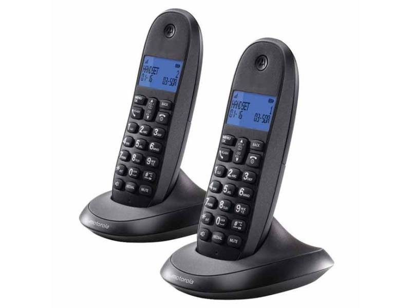 MOTOROLA C1002CB 2Lİ TELSİZ TELEFON SET SİYAH