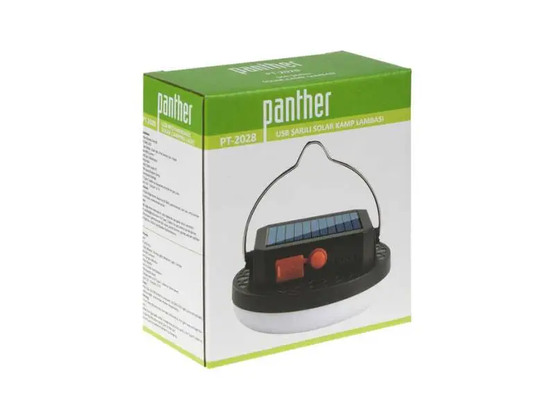 PANTHER PT-2028 USB ŞARJLI SOLAR KAMP LAMBASI PANTHER PT-2028 USB ŞARJLI SOLAR KAMP LAMBASI