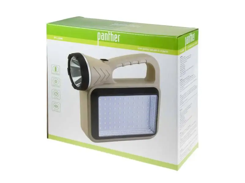 PANTHER PT-2208 USB ŞARJLI SOLAR EL FENERİ PANTHER PT-2208 USB ŞARJLI SOLAR EL FENERİ