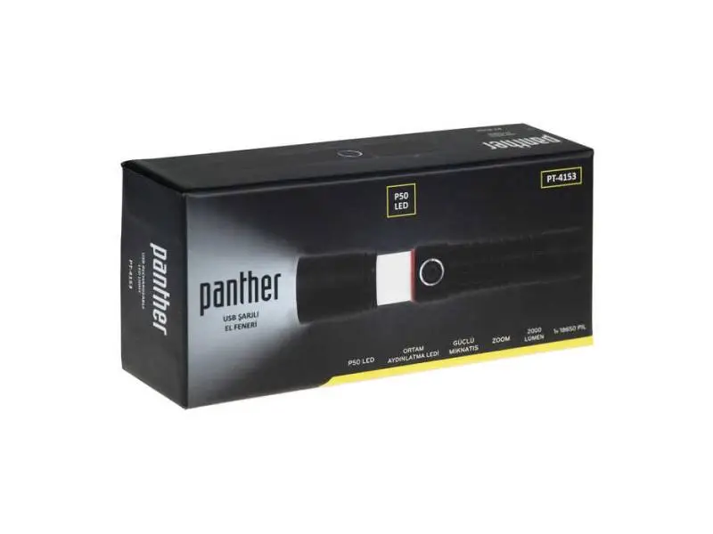 PANTHER PT-4153 USB ŞARJLI EL FENERİ PANTHER PT-4153 USB ŞARJLI EL FENERİ