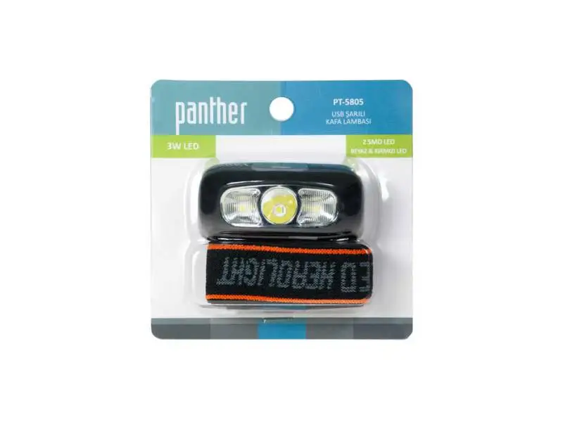 PANTHER PT-5805 USB ŞARJLI KAFA LAMBASI PANTHER PT-5805 USB ŞARJLI KAFA LAMBASI