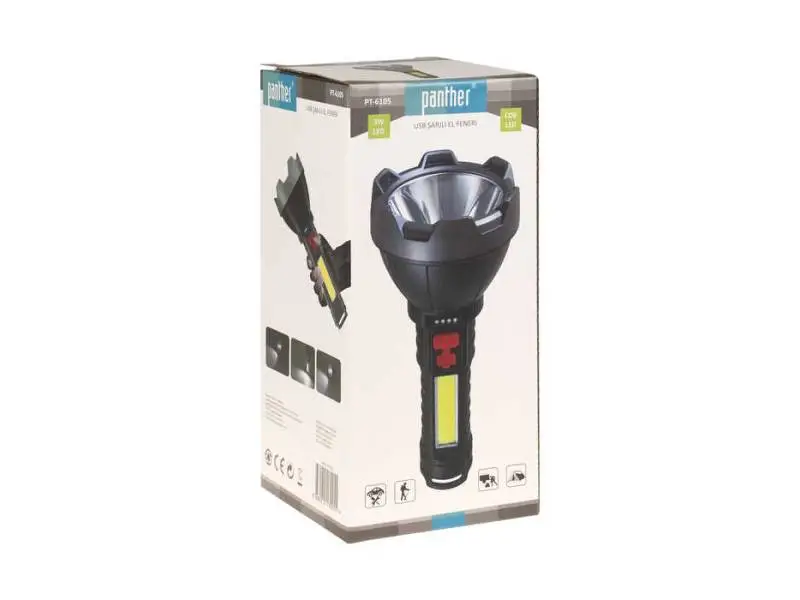 PANTHER PT-6105 USB ŞARJLI EL FENERİ PANTHER PT-6105 USB ŞARJLI EL FENERİ