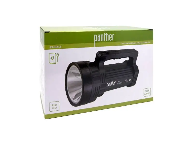 PANTHER PT-6213 USB ŞARJLI SOLAR EL FENERİ PANTHER PT-6213 USB ŞARJLI SOLAR EL FENERİ