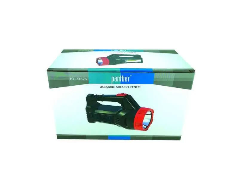 PANTHER PT-7757S USB ŞARJLI SOLAR EL FENERİ PANTHER PT-7757S USB ŞARJLI SOLAR EL FENERİ