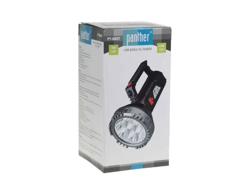 PANTHER PT-8407 ŞARJLI EL FENERİ PANTHER PT-8407 ŞARJLI EL FENERİ