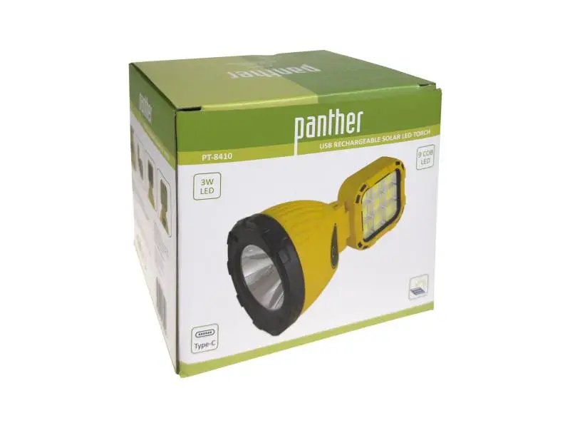 PANTHER PT-8410 USB ŞARJLI SOLAR EL FENERİ PANTHER PT-8410 USB ŞARJLI SOLAR EL FENERİ