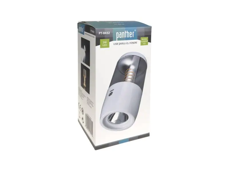 PANTHER PT-8432 USB ŞARJLI EL FENERİ PANTHER PT-8432 USB ŞARJLI EL FENERİ