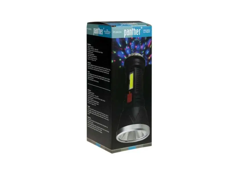 PANTHER PT-DSC01 USB ŞARJLI EL FENERİ PANTHER PT-DSC01 USB ŞARJLI EL FENERİ