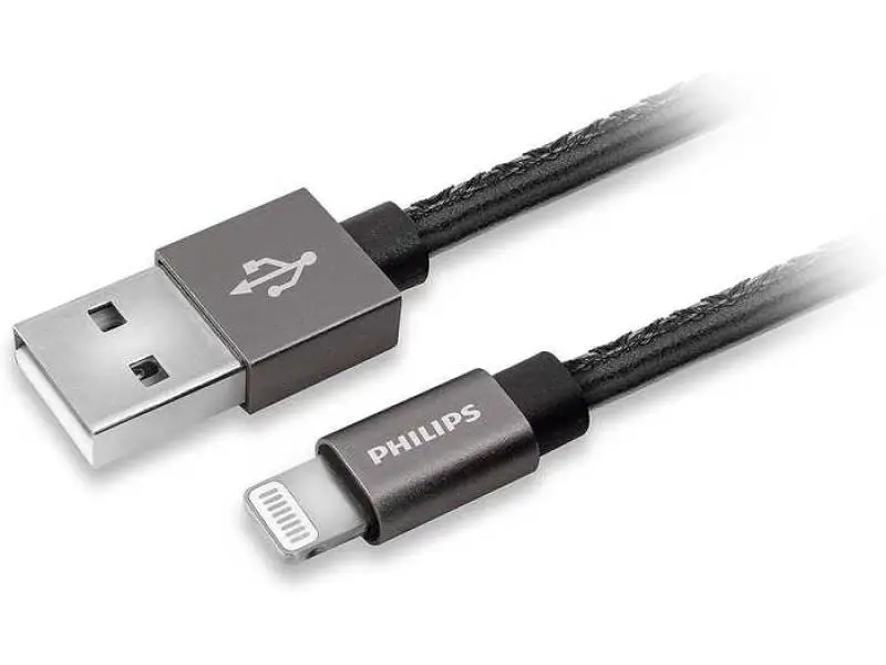 PHILIPS DLC2508B 1.2M LIGHTNING ÖRME MFI USB KABLO PHILIPS DLC2508B 1.2M LIGHTNING ÖRME MFI USB KABLO