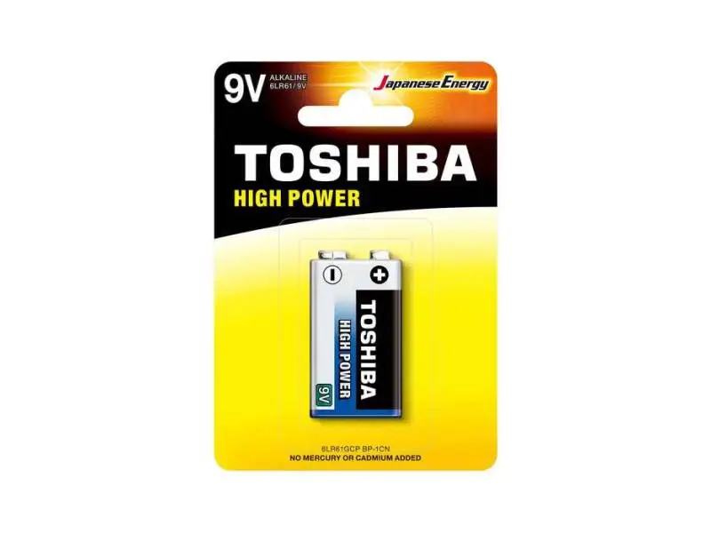TOSHIBA 6LR61 HIGH POWER ALKALIN 9V 1Lİ TOSHIBA 6LR61 HIGH POWER ALKALIN 9V 1Lİ