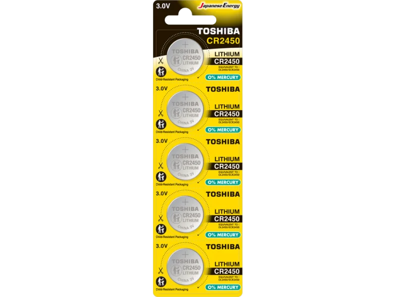 TOSHIBA CR 2450 LITHIUM 5Lİ PİL TOSHIBA CR 2450 LITHIUM 5Lİ PİL