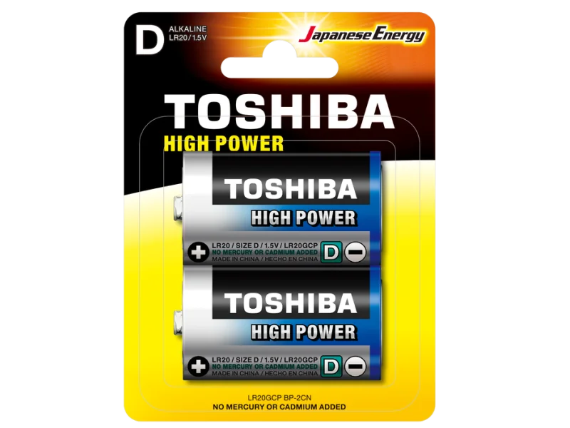 TOSHIBA LR20 HIGH POWER BÜYÜK PİL 2Lİ TOSHIBA LR20 HIGH POWER BÜYÜK PİL 2Lİ